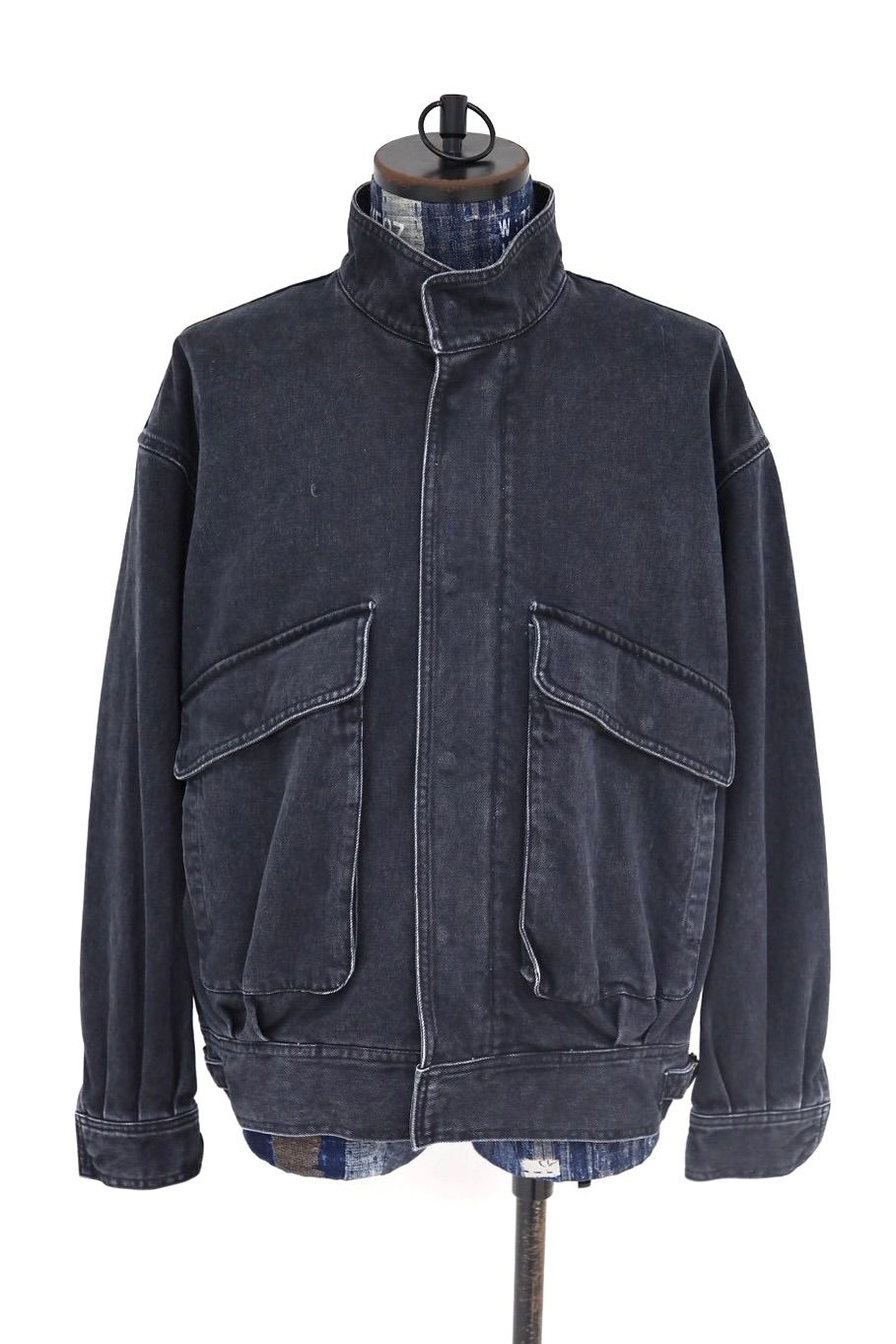 YOKE 26SS Cotton Denim Stand Collar Blouson(YK26SS01180B)BLACK☆4月11日(土)発売！