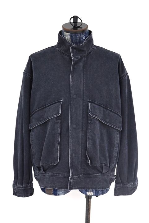 YOKE 26SS Cotton Denim Stand Collar Blouson(YK26SS01180B)BLACK☆4月11日(土)発売！