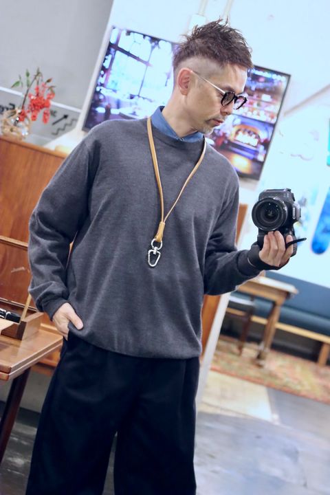 A.PRESSE 24SS Type.1 Silk Blend Chino Trousers"NAVY"スタイル
