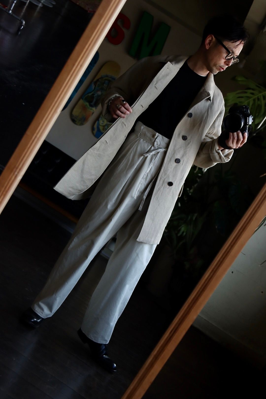 A.PRESSE Linen Half Coatスタイル | 3153 | mark