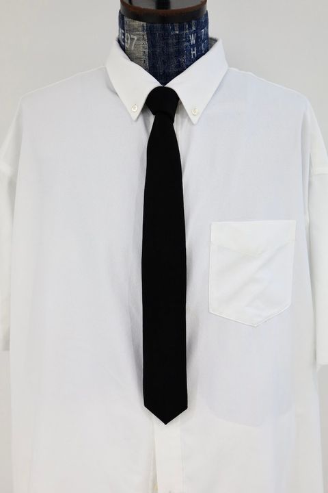 グラフペーパー 26SS Wool Doeskin Necktie(GU261-90217B)BLACK☆12月13日(土)発売！