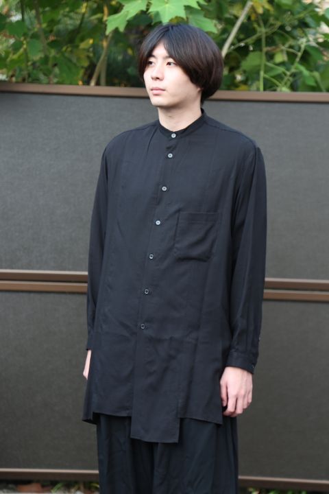 Yohji Yamamoto pour Homme 2020AW G-重ねスリットシャツテンセルローン(HR-B31-212 style.2020.9.9.