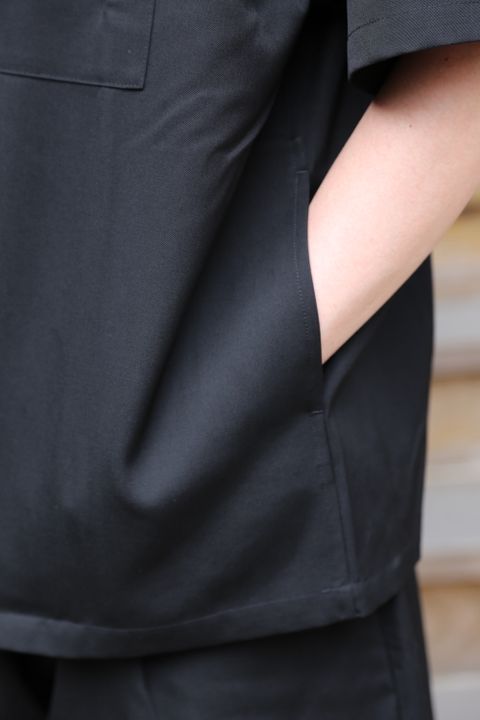 Graphpaper Selvage Wool S/S Oversized Box Shirt(GM212-50260) style.2021.6.19