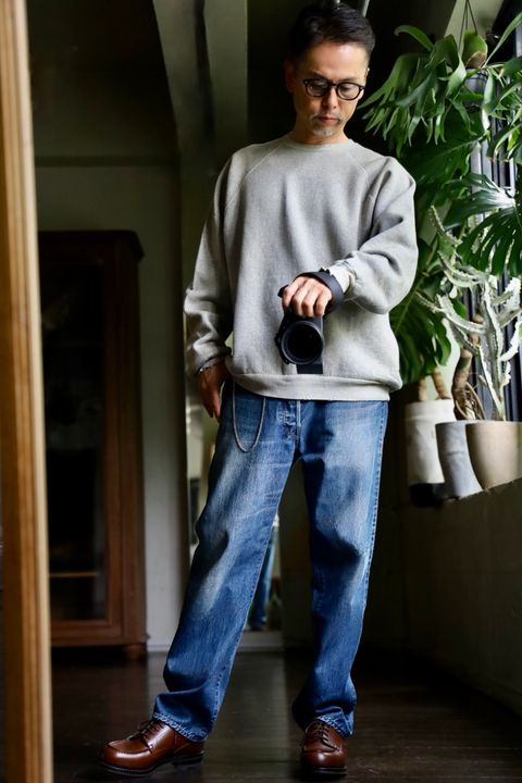 A.PRESSE Vintage Sweatshirtスタイル.2024.9.21.