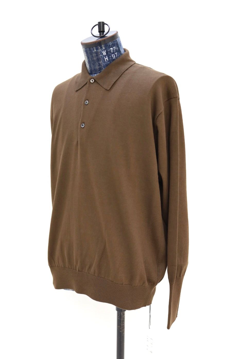アプレッセ 2026 STYLE1 Cotton Knit L/S Polo Shirts (26SAP-03-03)BROWN☆2月7日(土)発売！