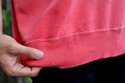SAINT Mxxxxxx SAINT HALF ZIP SWEAT MARKスタイル