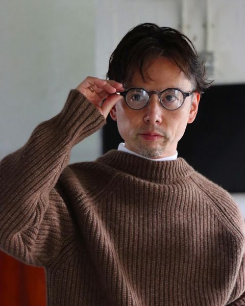 A.PRESSE Fisherman Pullover Sweater BROWN style.2021.9.18.