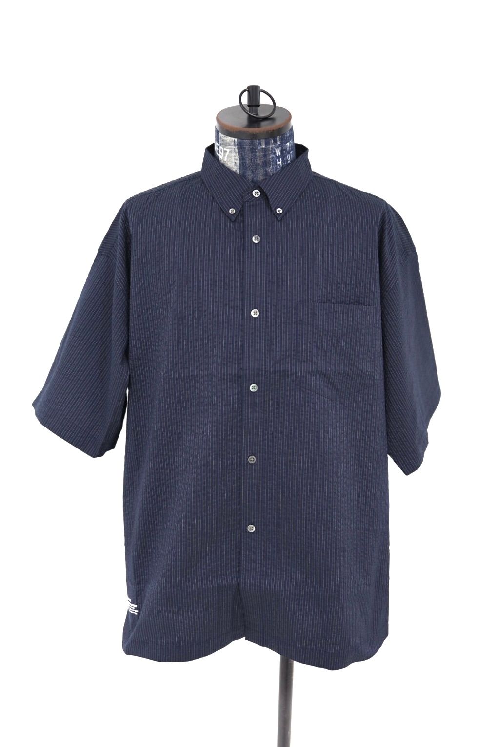 フレッシュサービス SEERSUCKER S/S B.D SHIRT (FSC261-50228)NAVYxBLACK★2月14日(土)発売