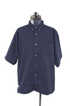 フレッシュサービス SEERSUCKER S/S B.D SHIRT (FSC261-50228)NAVYxBLACK★2月14日(土)発売