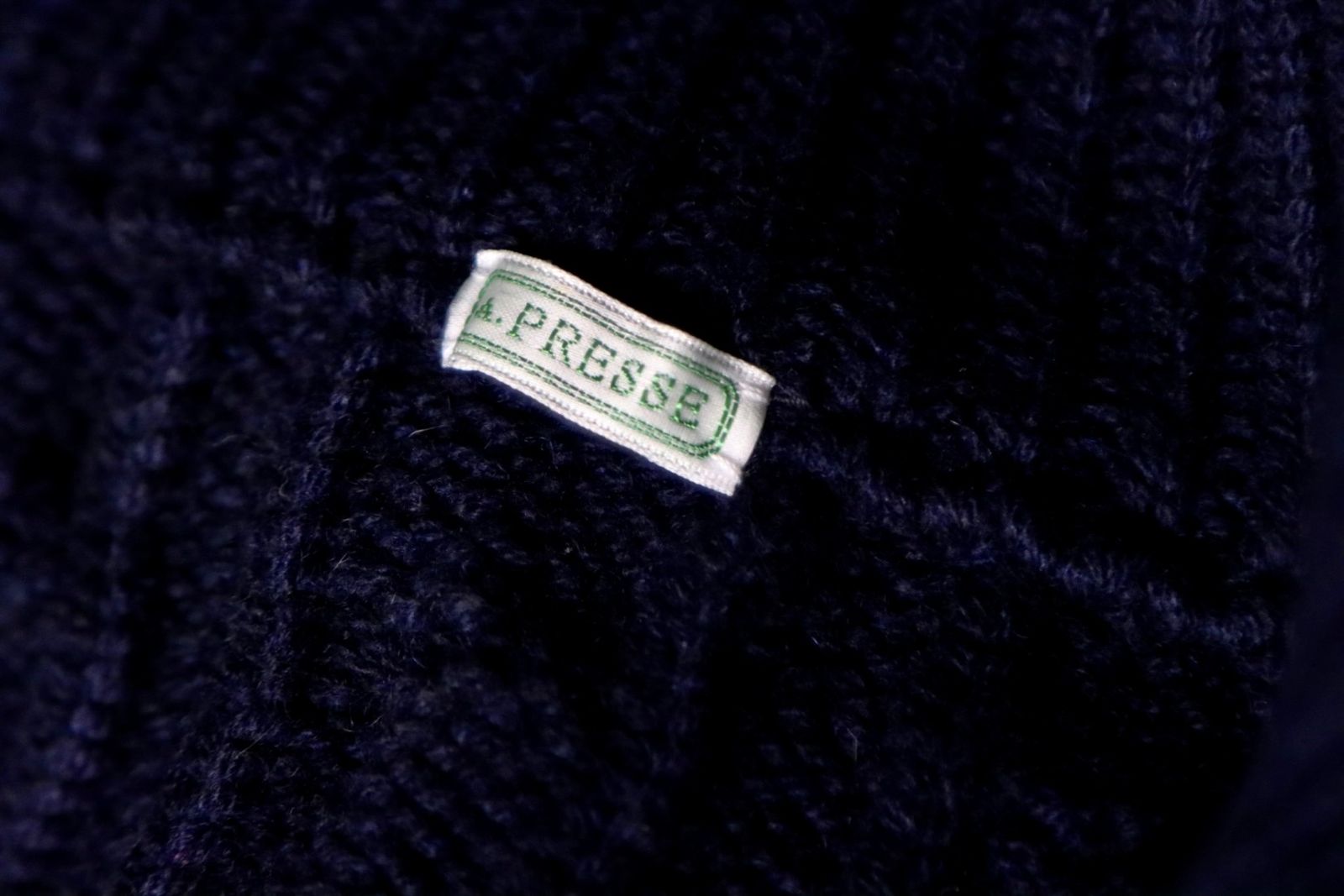 アプレッセ23AW Cashmere Aran Half Zip Sweater(23AAP-03-03K)NAVY☆10月21日(土)発売！