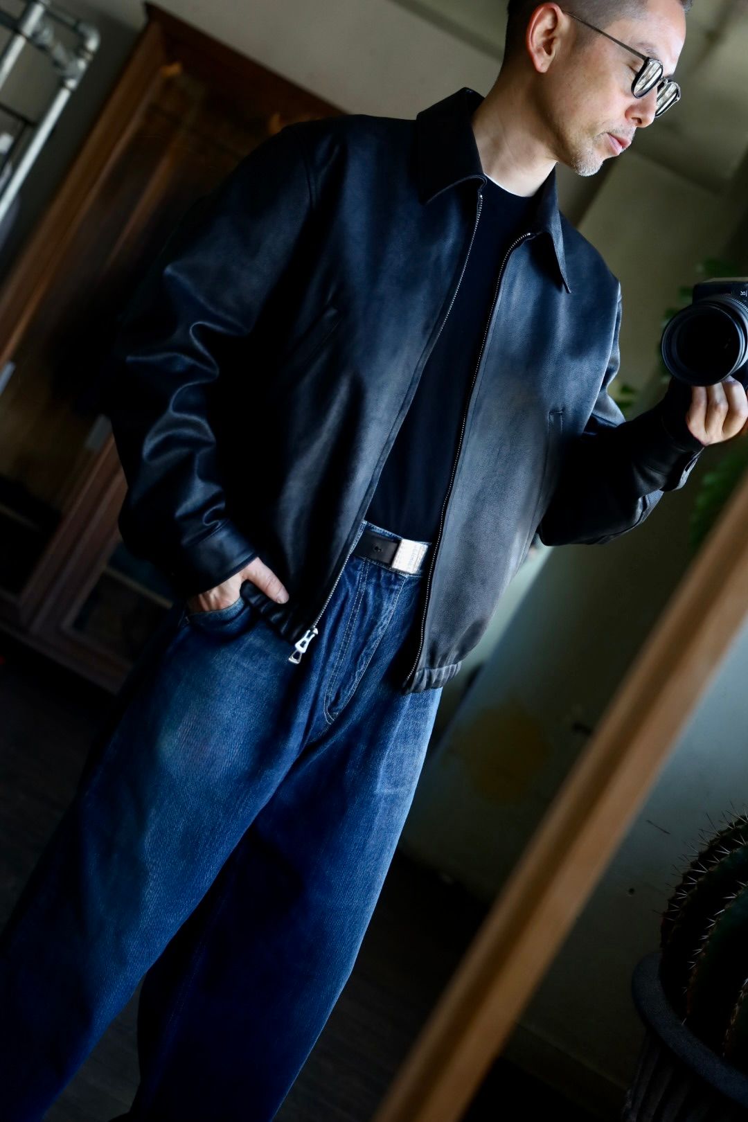 YOKE - ヨーク25SS LEATHER ZIP BLOUSON(YK25SS0903B)BLACK☆1月