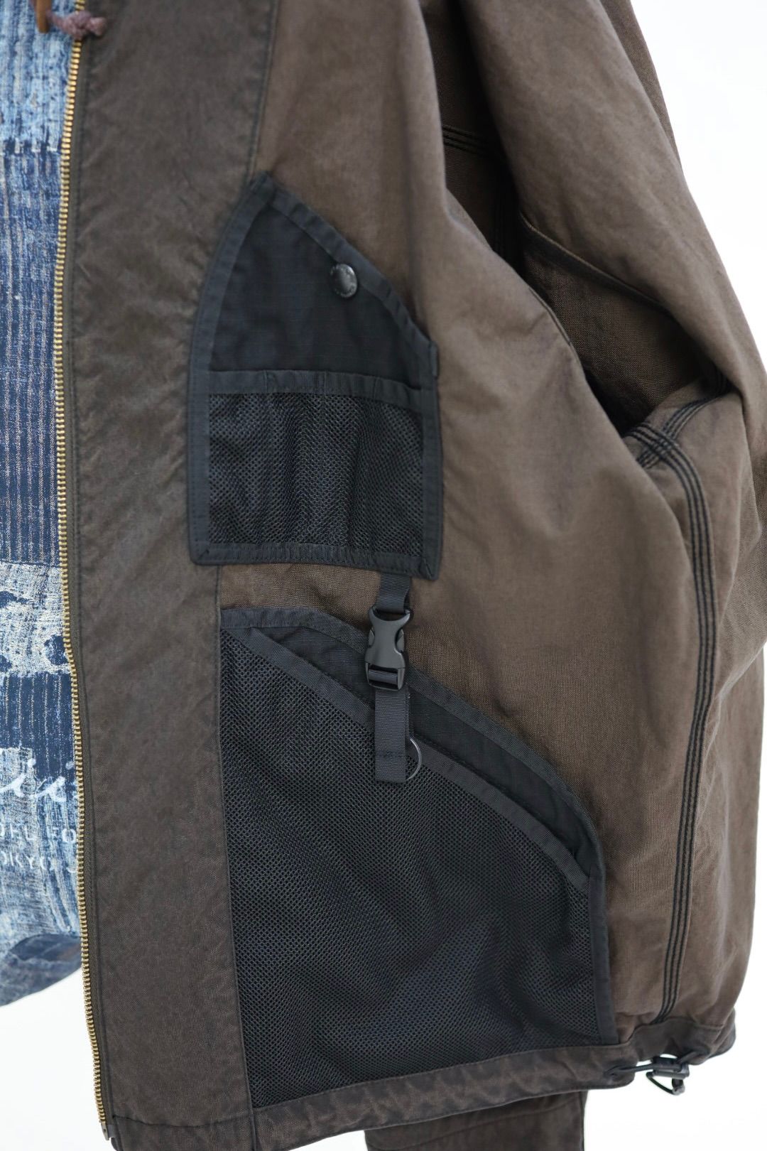 コムデギャルソンオム26SS ナイロンオックス製品染ジップアップフーディ(HQ-J003-051)BROWN☆2月6日(金)発売！