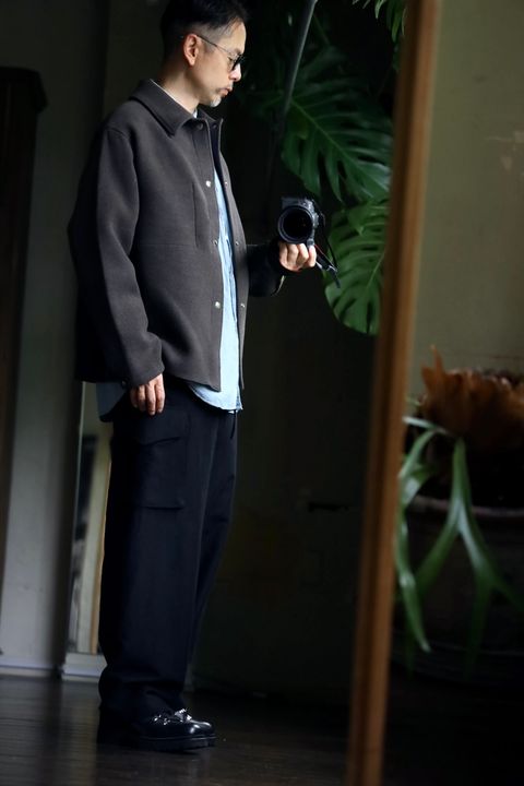 A.PRESSE Cashmere Blend Work Jacketスタイル2024.9.21.