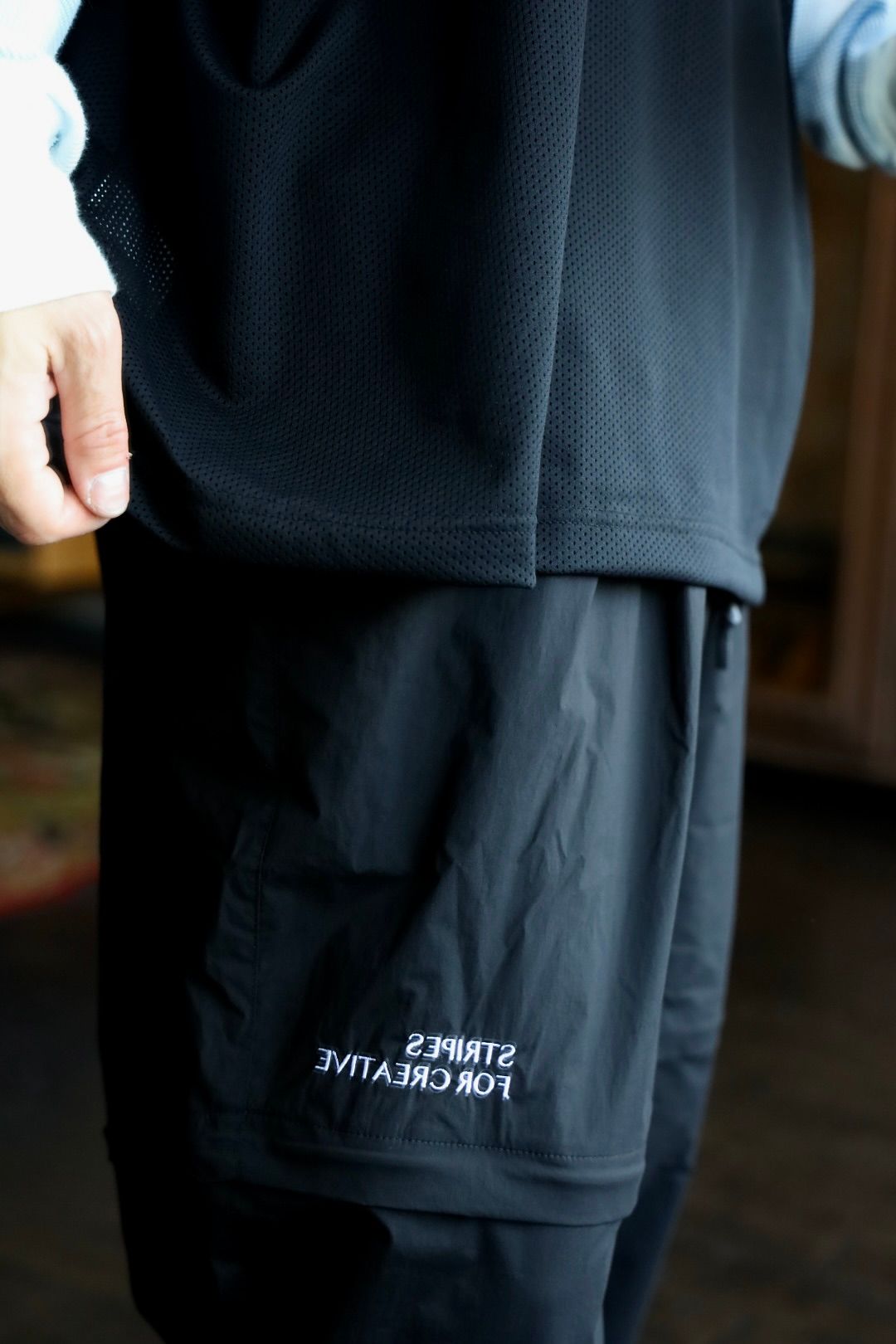 S.F.C SUPER WIDE DETACHABLE PANTS"BLACK"スタイル