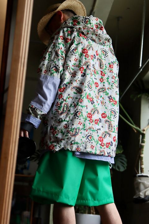 JUNYA WATANABE MAN 22SS フラワープリントアノラックパーカースタイル.2022.5.6.