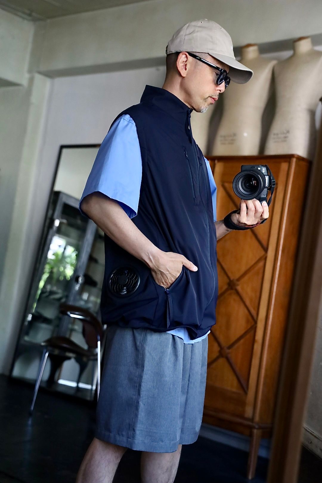 FreshService フレッシュサービス 26SS 空調服®︎ × FreshService "AIR COOLING VEST_Ver.2.0"スタイル