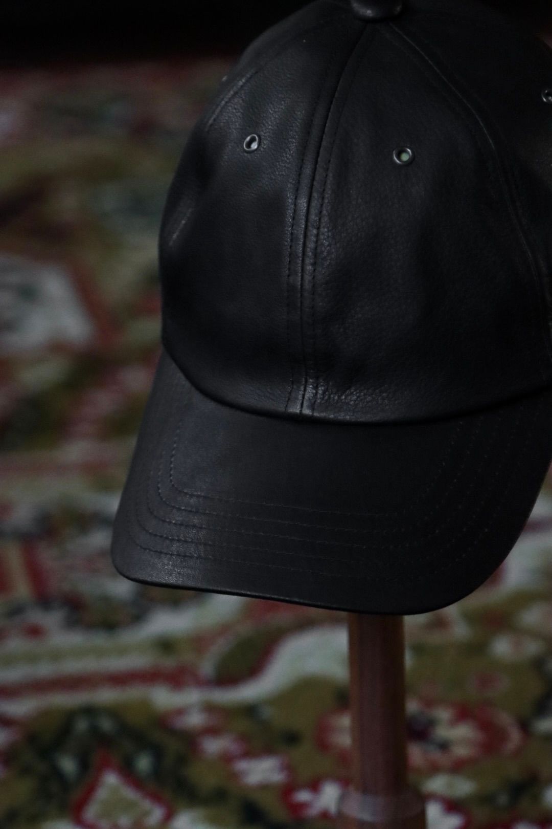 Yohji Yamamoto レザーベースボールキャップ(HW-H14-786)BLACK☆新作発売！