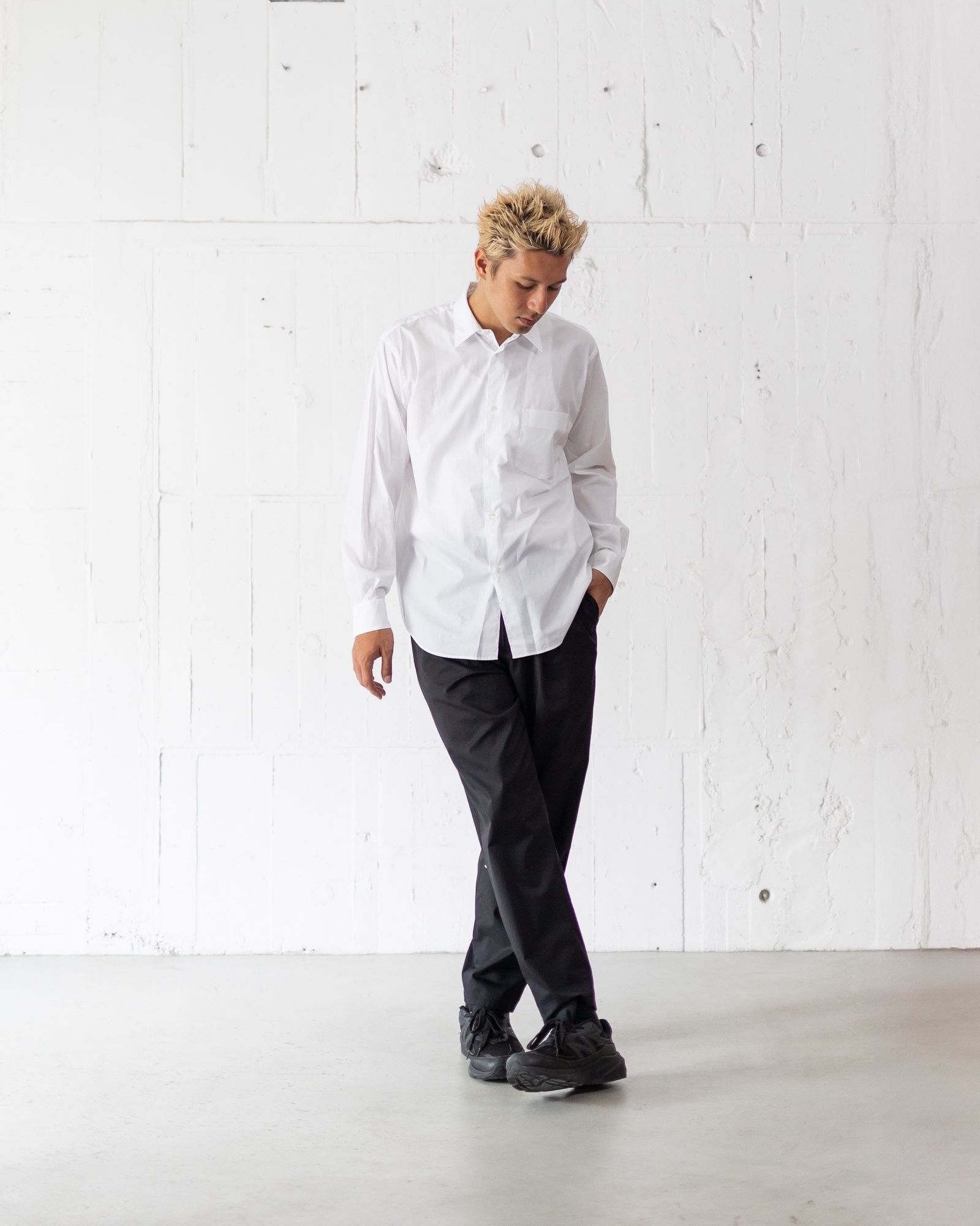 トップス [Graphpaper] Broad Regular Collar Shirt Graphpaper Broad L/S Oversized Regular Collar Shirt