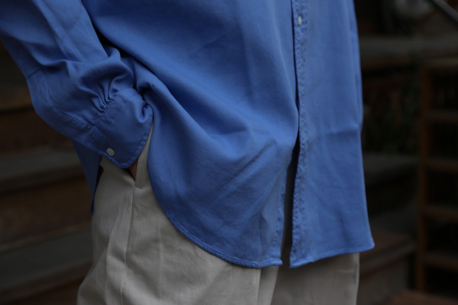 A.PRESSE Band Collar Shirt style.2021.7.19.