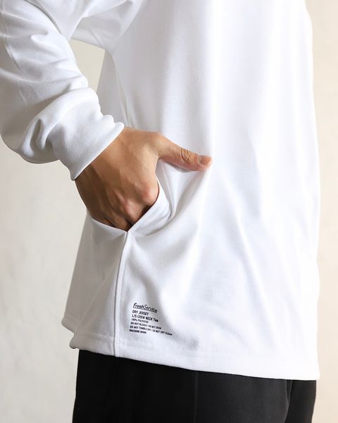 FreshService 24SS 新作 DRY JERSEY L/S CREW NECK TEE(WHITE) style 2024.3.22