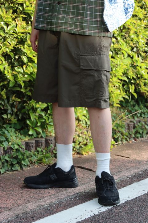 COMME des GARCONS HOMME リネン綿チェック x 綿タイプライター S/S オープンカラーシャツ style.2022.5.6