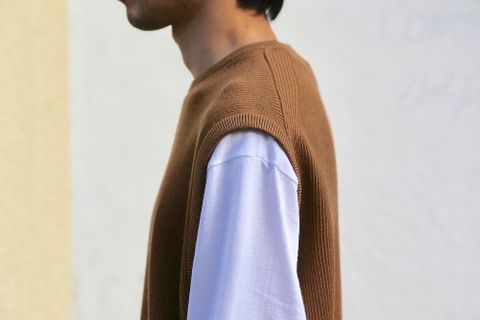 Graphpaper High Density Knit Vest "CAMEL" Style 2020.9.19.