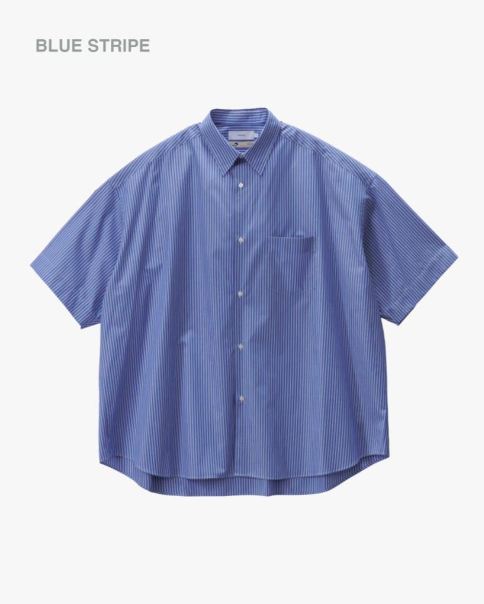 グラフペーパー SIDOGRAS S/S Oversized Regular Collar Shirt(GM252-50012)BLUE STRIPE☆6月14日(土)発売！