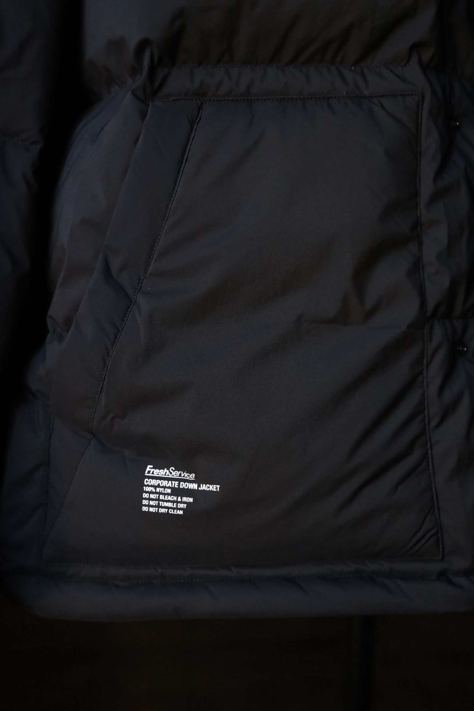 フレッシュサービス CORPORATE DOWN JACKET(FSC243-10111B)BLACK