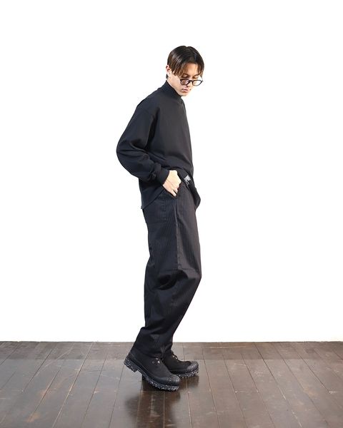 FreshService Corporate Easy Pants(BLACK STRIPE)スタイル