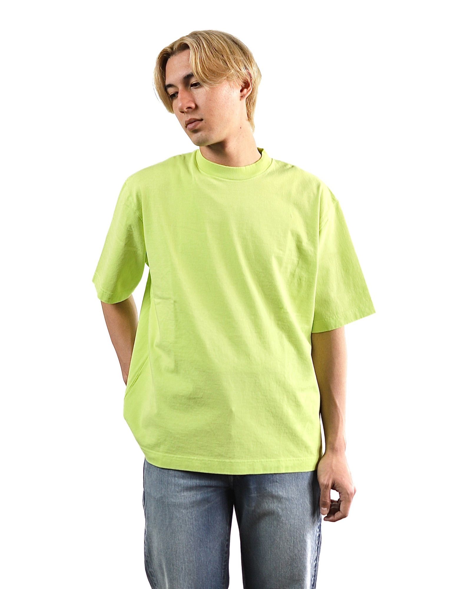 ブラームス24SS blurhms Piece-dyed Plain Tee(BrightYellow) style 2024.3.21