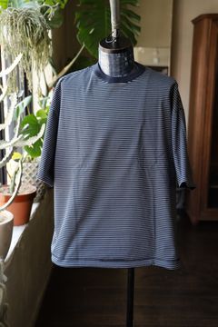 イズネス25SS REVERSIBLE BALLOON BORDER T-SHIRT(1007SSCST05)NAVY×WHITE border