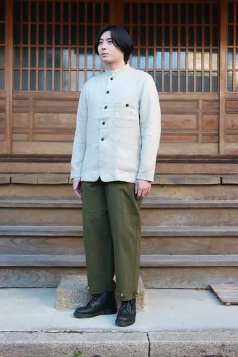 Ets.MATERIAUX 22SS French work jacket"OFF WHITE"style