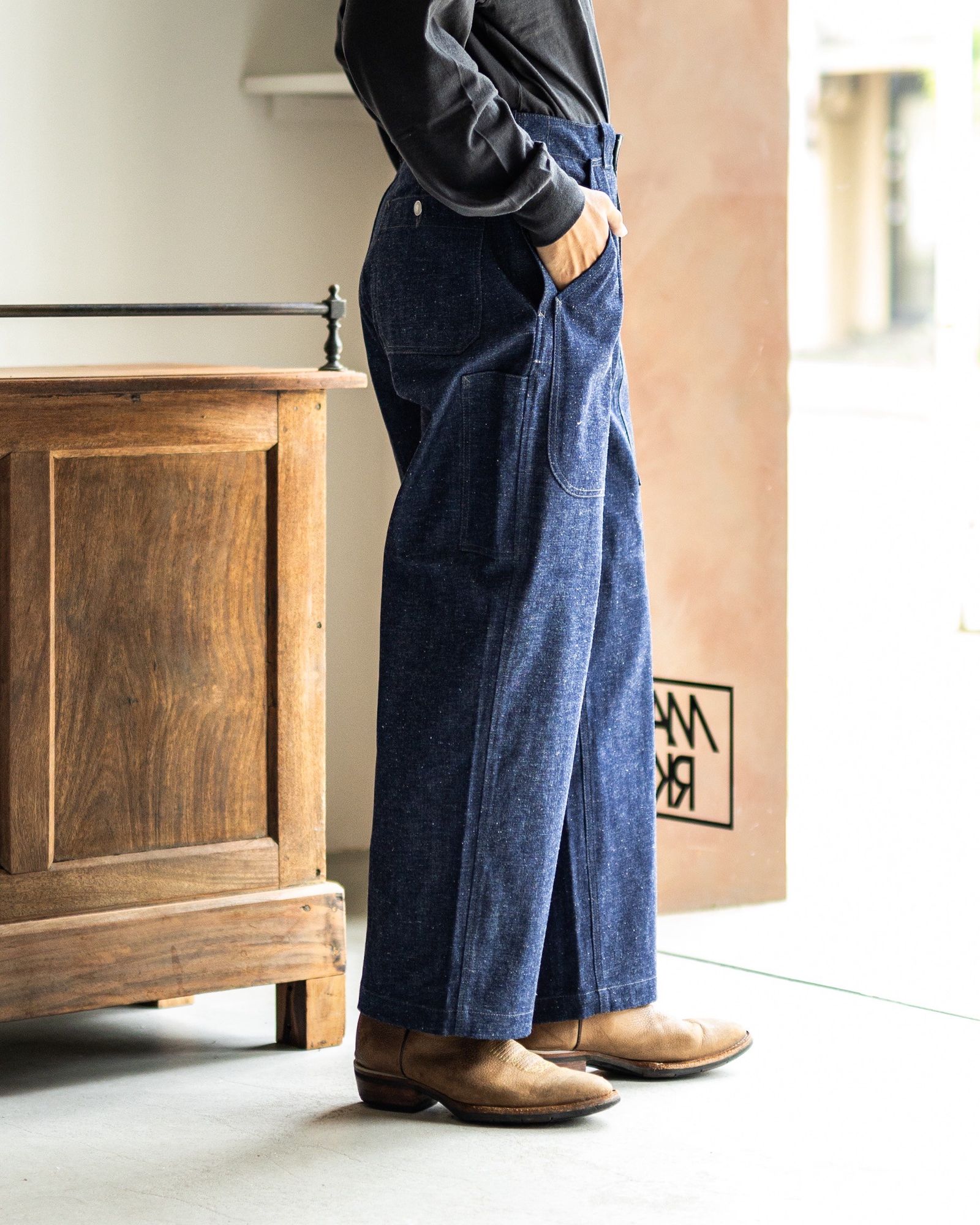 A.PRESSE Cashmere Blend L/S Henley Neck Shirt (CHARCOAL) 新作発売！