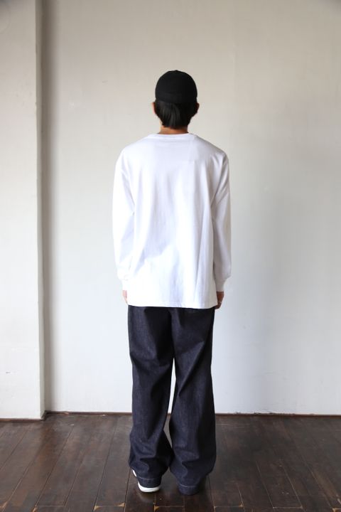 Graphpaper L/S Crew Neck Tee "WHITE" Style.2020.8.28.