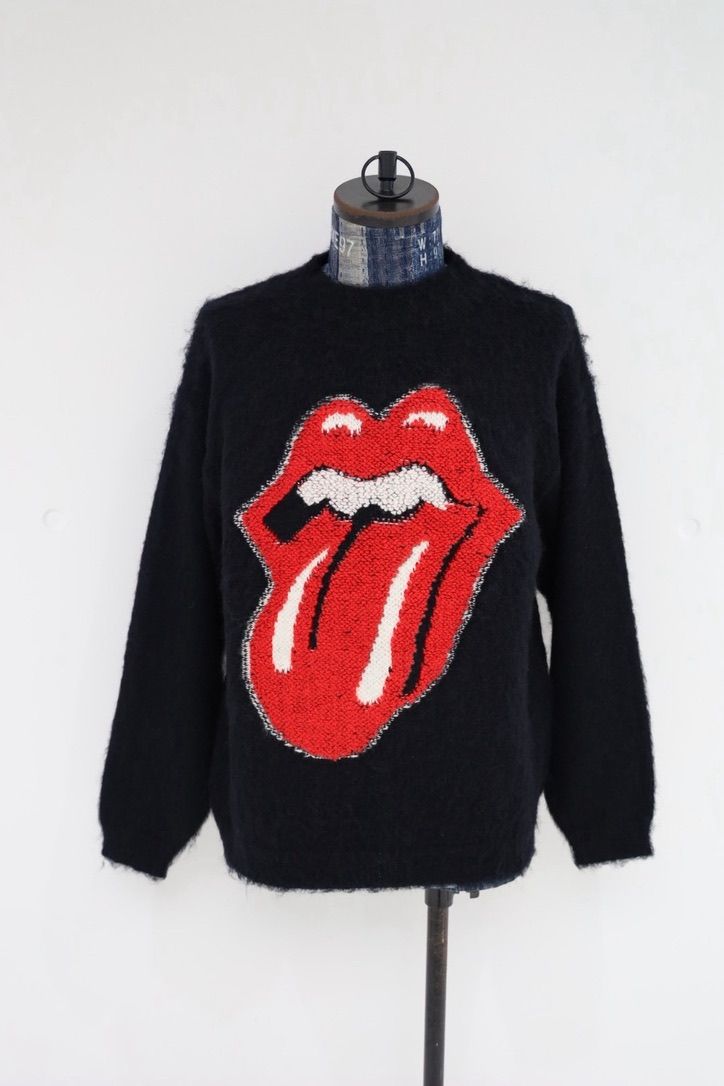 セントマイケル 26AW LIPS&TOHGUE TRS_CRW N KNIT (SM-MK1-0000-C46) BLACK☆9月19日(土)発売！