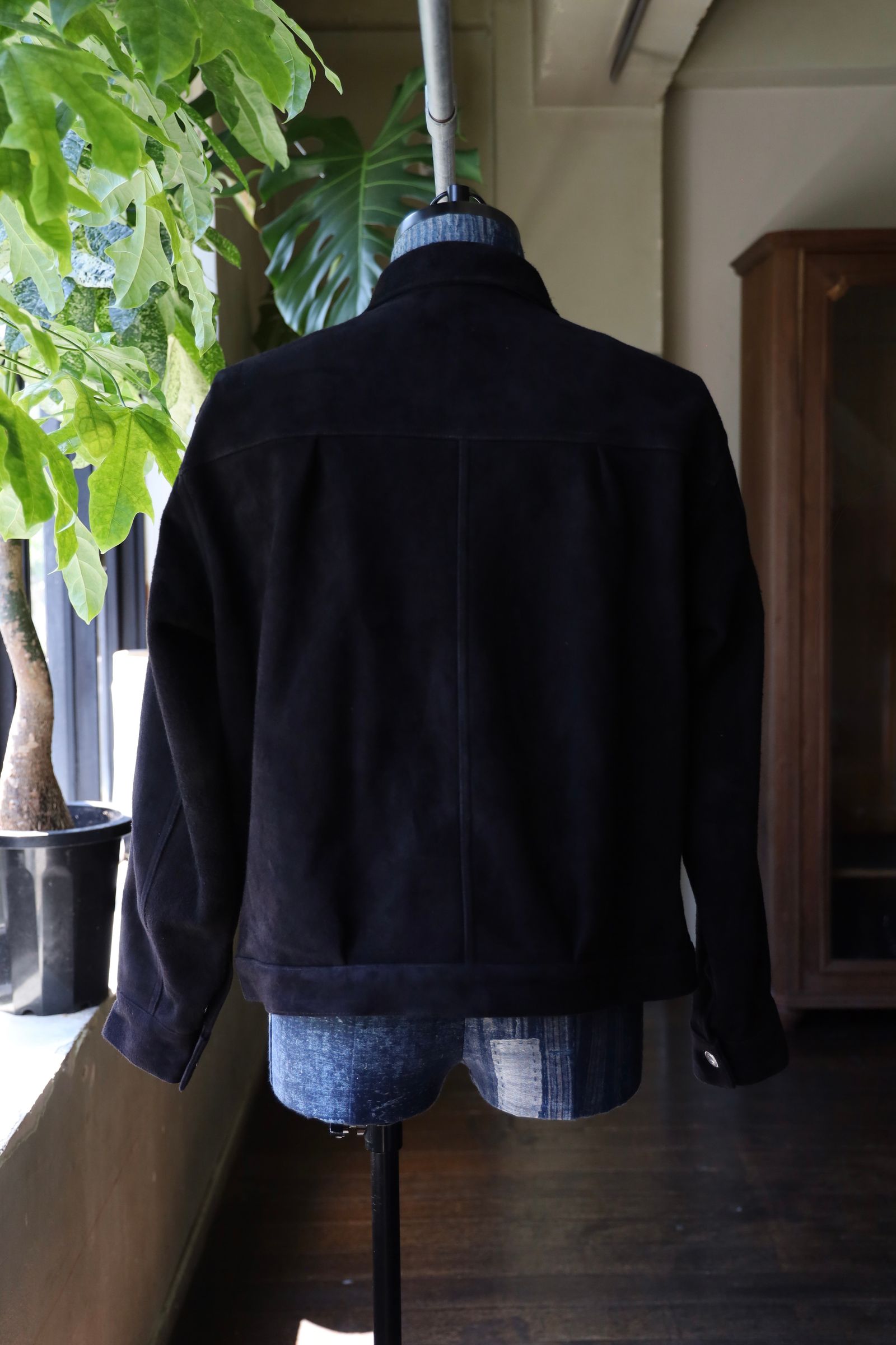 アプレッセ 2025 STYLE2 Suede Leather 1st Type Jacket(25AAP-01-10)BLACK