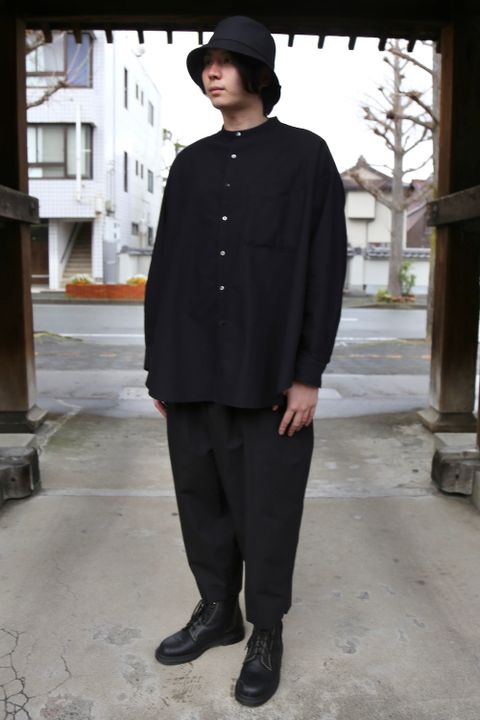Graphpaper Oxford Oversized Band Collar Shirt style.2021.3.20