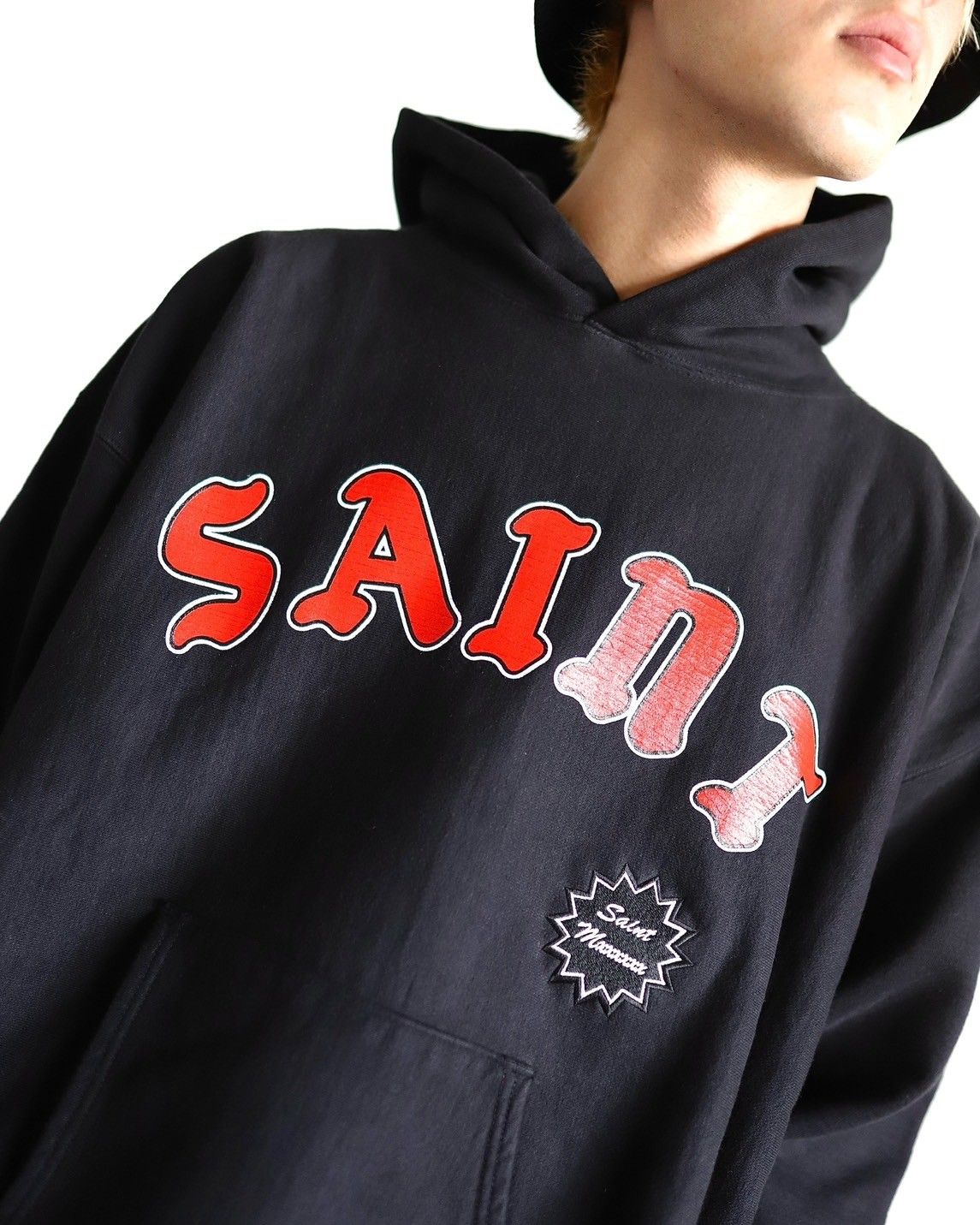 セントマイケル 24SSフーディARCH SAINT HOODIE(SM-YS8-0000-037)BLACK - M