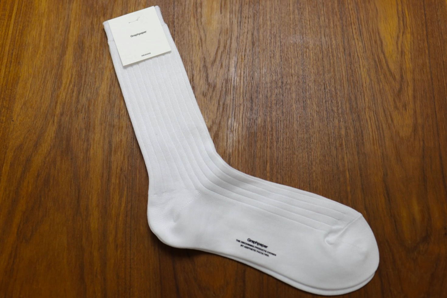 グラフペーパー26SS Graphpaper Rib Socks(GU261-90291B) WHITE☆1月24日(土)発売！