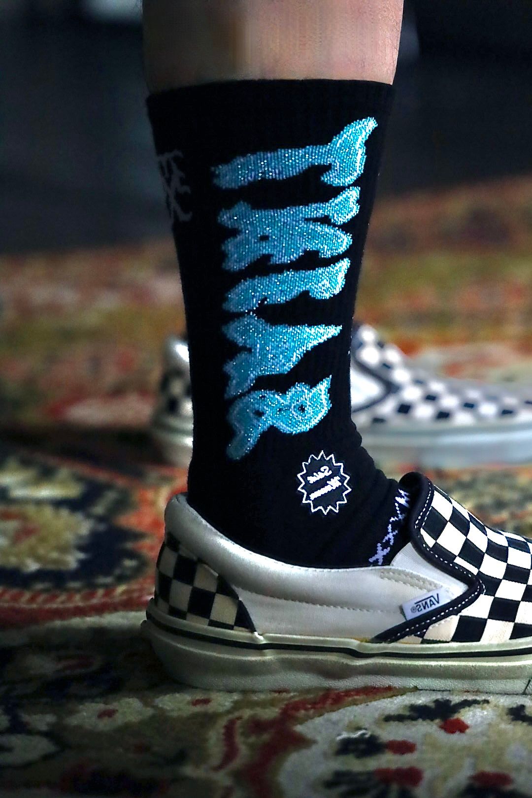 セントマイケル 26SS SAINT SOCKS(SM-MK8-0000-111)BLACK×BLUE☆4月11日(土)発売！