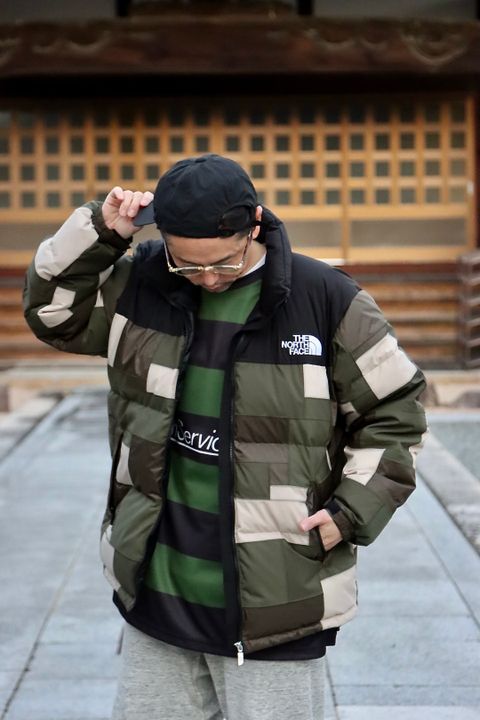 eYe JUNYA WATANABE MAN × THE NORTH FACE WネームNUPTSE JACKETスタイル.2022.11.24.