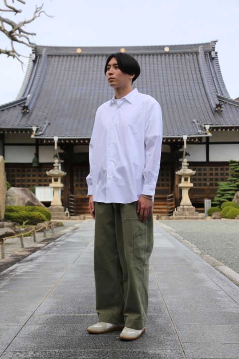 A.PRESSE Regular Collar Shirt"WHITE"style.2021.7.24.