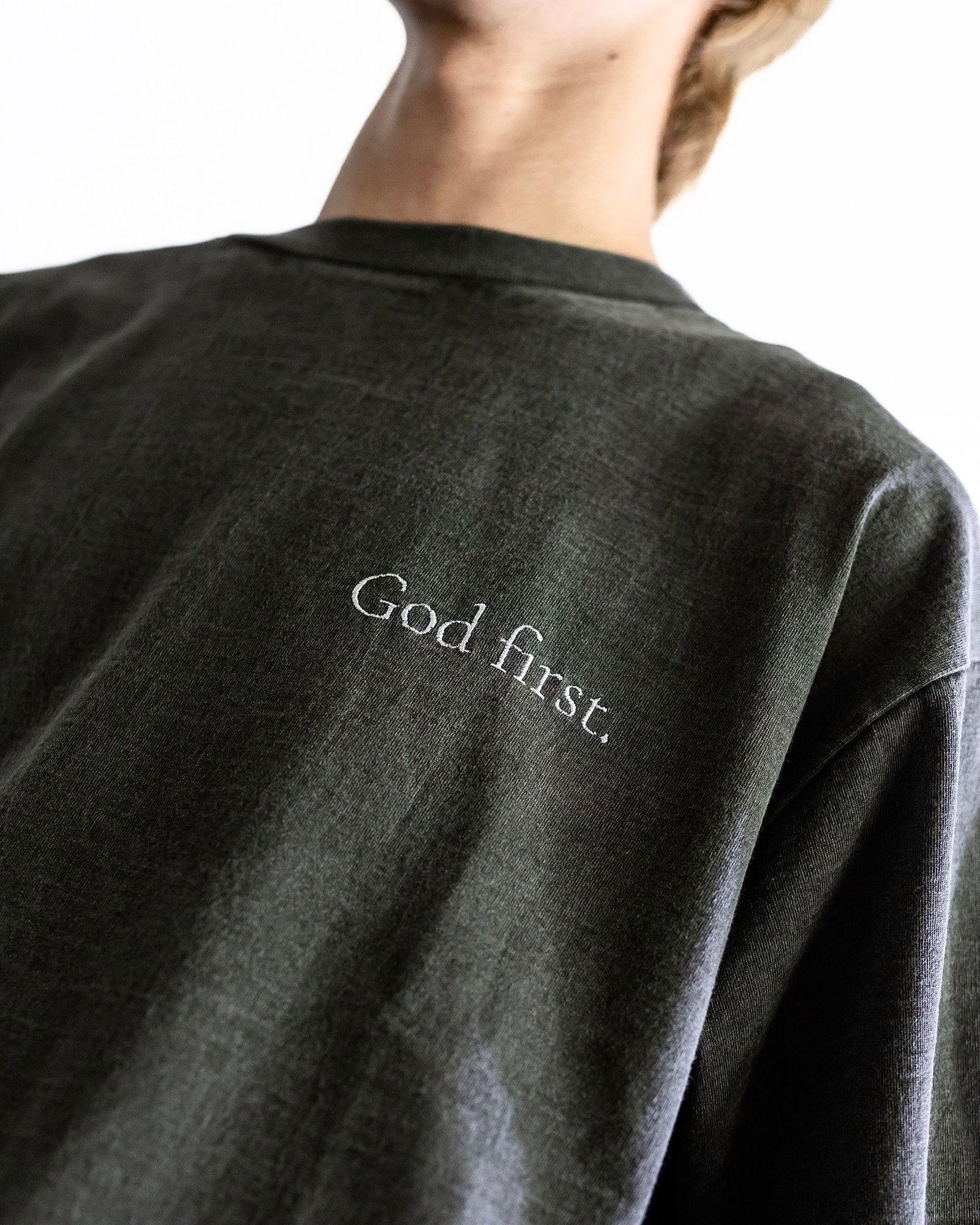 LASTMAN EMBROIDERED TEE SHIRTS "GOD FIRST"  style 8月10日(土)新作発売！