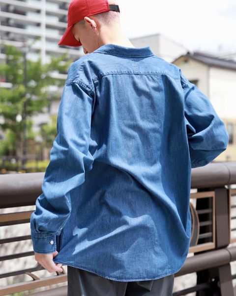 A.PRESSE アプレッセ 23AW Washed Denim shirtスタイル