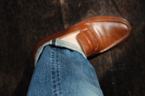 A.PRESSEデニム Washed Denim Wide Pantsスタイル