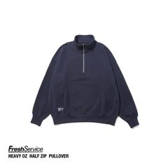 フレッシュサービス HEAVY OZ  HALF ZIP  PULLOVER(FSC244-70162)NAVY