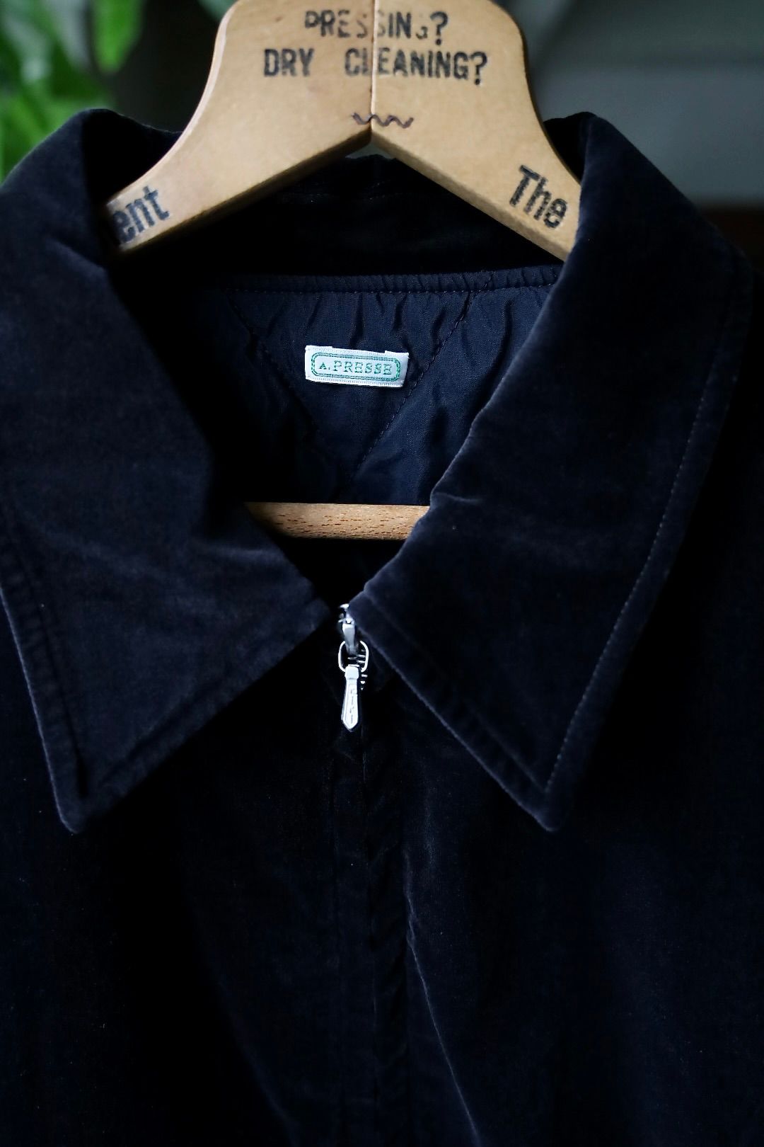 アプレッセ 2025 STYLE2  Vintage Souvenir Velour Jacket(25AAP-01-22)BLACK☆9月13日(土)発売！