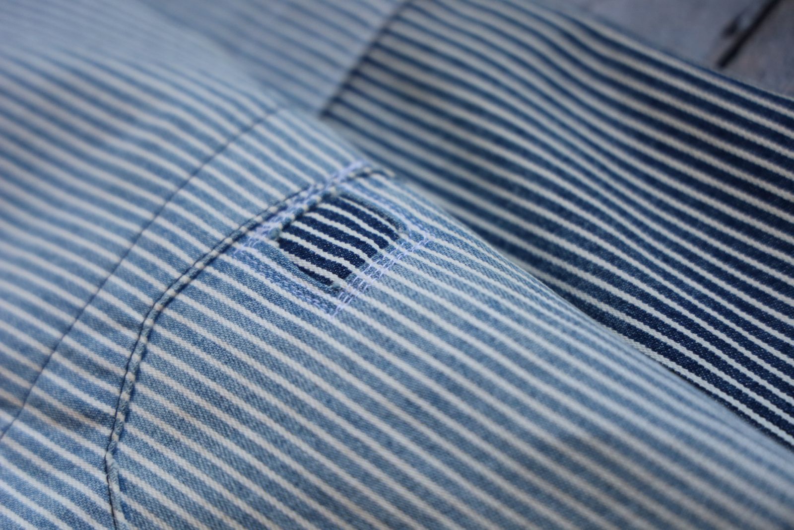 BOW WOW バウワウ HICKORY PAINTER PANTS with SEPARATE APRON(BW251-HPPA)HICKORY STRIPE AGING