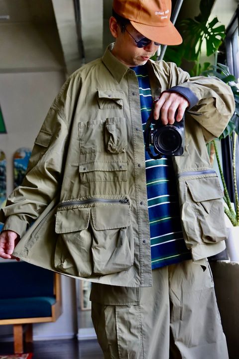 FreshService 23AW DRY TYPEWRITER TACTICAL POCKET L/S SHIRT"KHAKI"スタイル