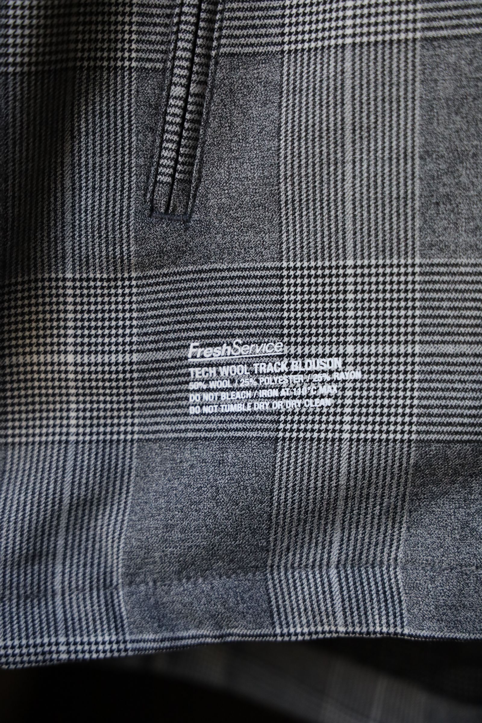 フレッシュサービス TECH WOOL TRACK BLOUSON(FSC244-30171)GRAY CHECK☆再入荷しました！